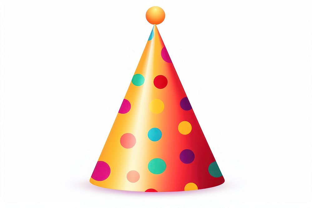 A cute party hat white background celebration anniversary. AI generated Image by rawpixel.