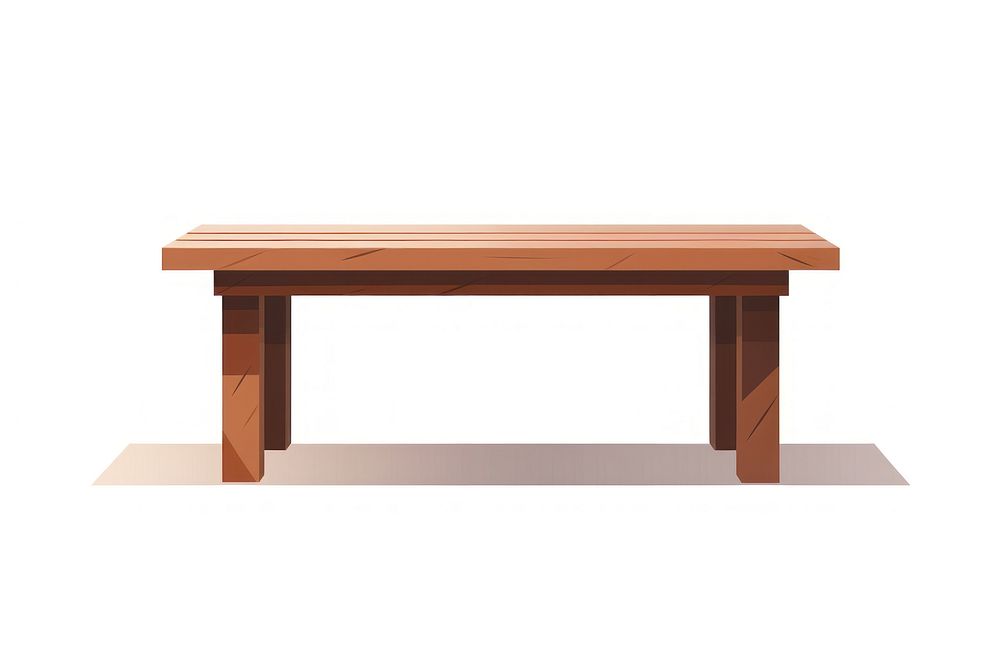A wooden table furniture bench desk. AI generated Image by rawpixel.