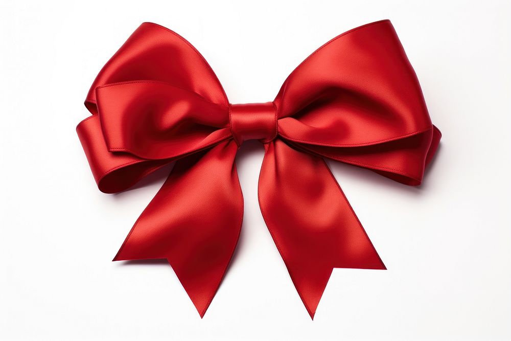 Ribbon bow red white background. AI generated Image by rawpixel.