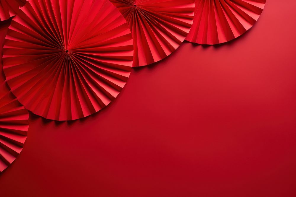 Paper fans red abstract backgrounds. AI generated Image by rawpixel.
