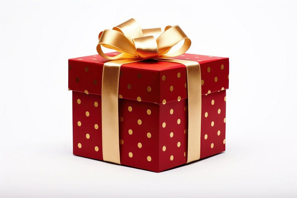 A christmas gift box decoration white background celebration. AI generated Image by rawpixel.