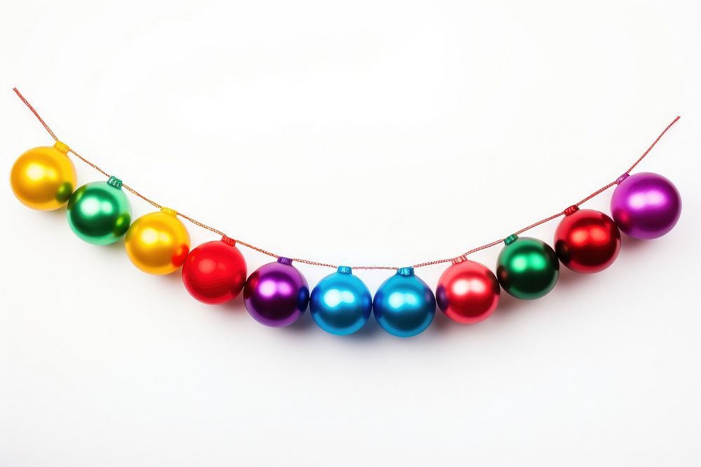 A christmas rainbow garland decoration necklace jewelry. AI generated Image by rawpixel.
