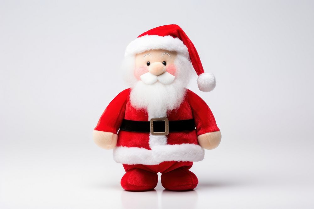 A Christmas santa claus plush decoration christmas white cute. AI generated Image by rawpixel.