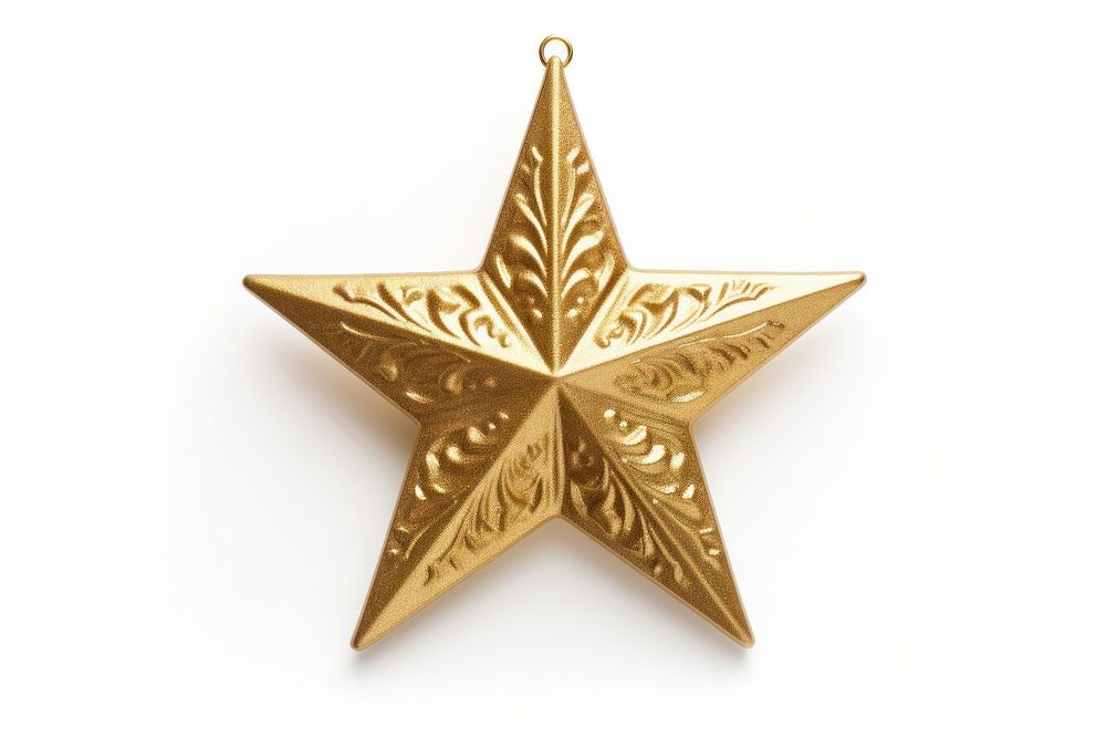 A christmas tree decoration star gold celebration shiny. AI generated Image by rawpixel.