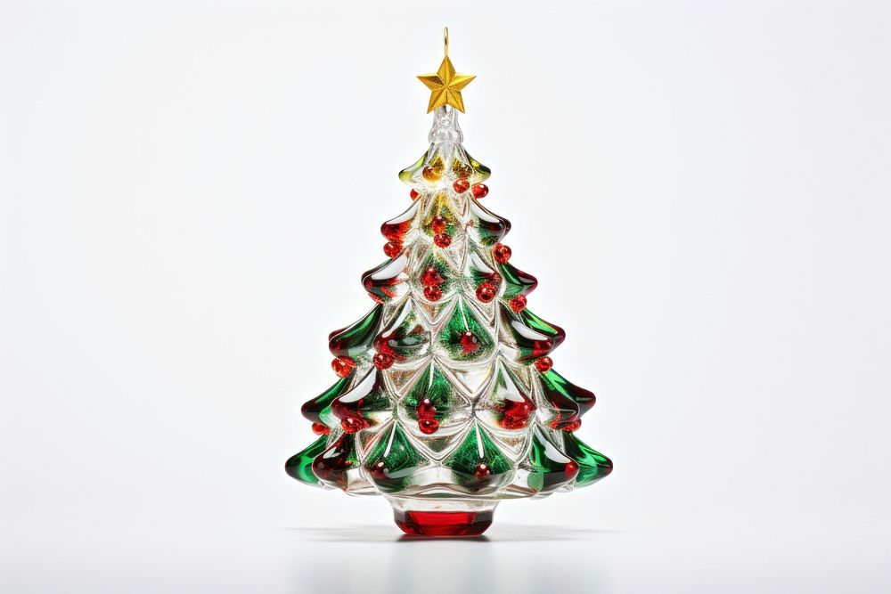 A christmas tree hanging decoration festival white background illuminated. AI generated Image by rawpixel.