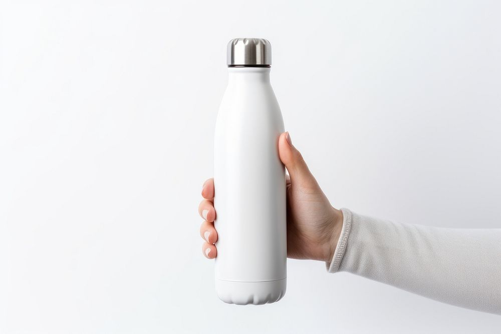 Bottle holding hand milk. AI generated Image by rawpixel.