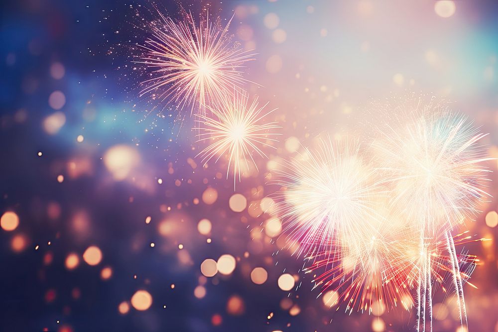 Fireworks backgrounds defocused outdoors. AI generated Image by rawpixel.