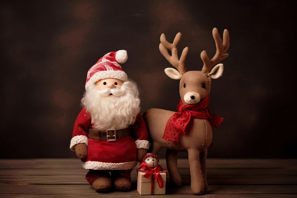 Christmas reindeer cute gift representation. AI generated Image by rawpixel.