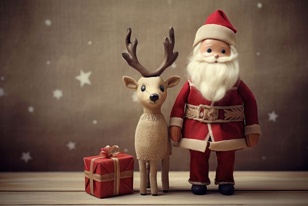 Christmas reindeer gift cute representation. AI generated Image by rawpixel.
