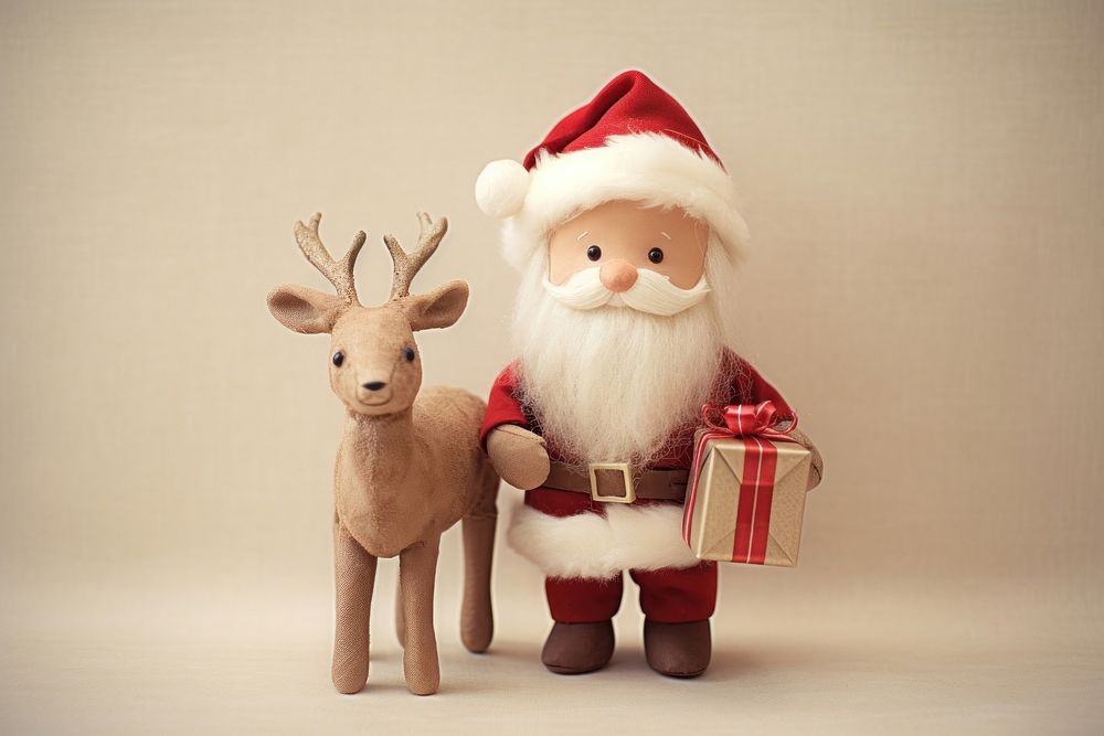Christmas reindeer mammal cute gift. AI generated Image by rawpixel.