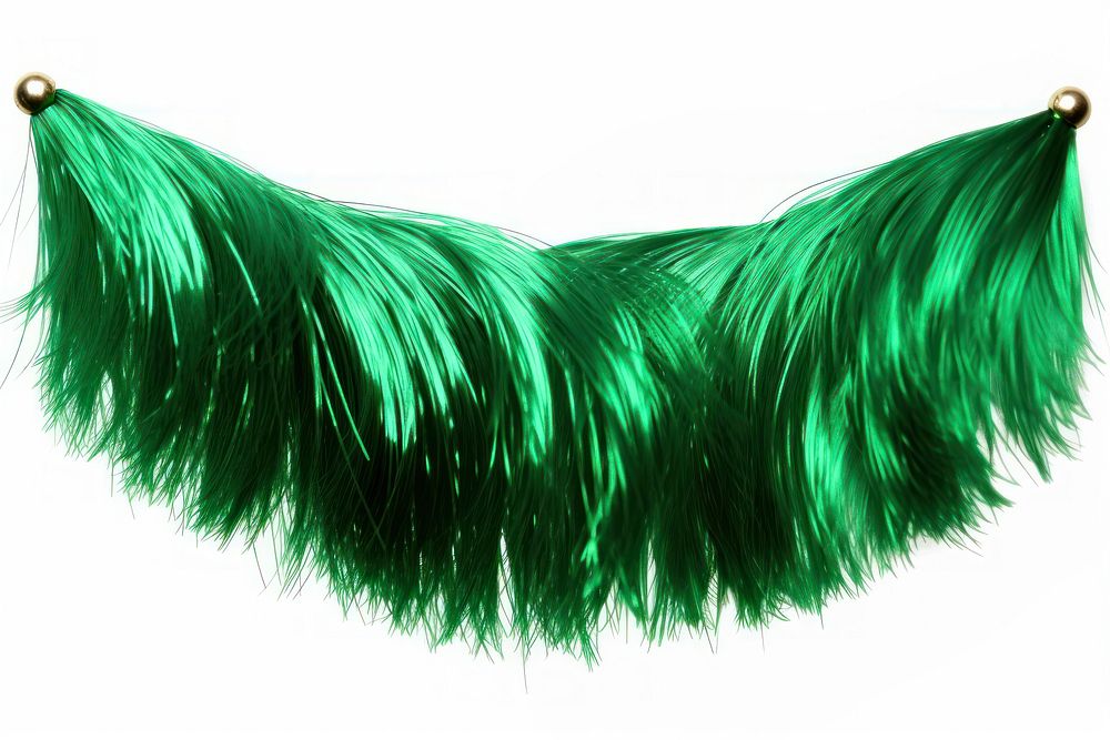 Christmas tinsel green white background accessories. AI generated Image by rawpixel.