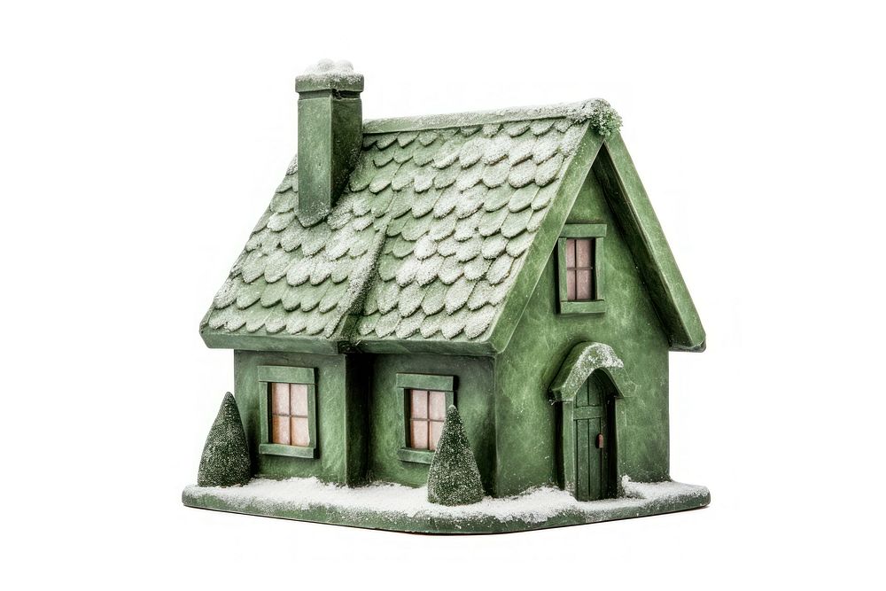 Christmas putz house architecture building cottage. AI generated Image by rawpixel.