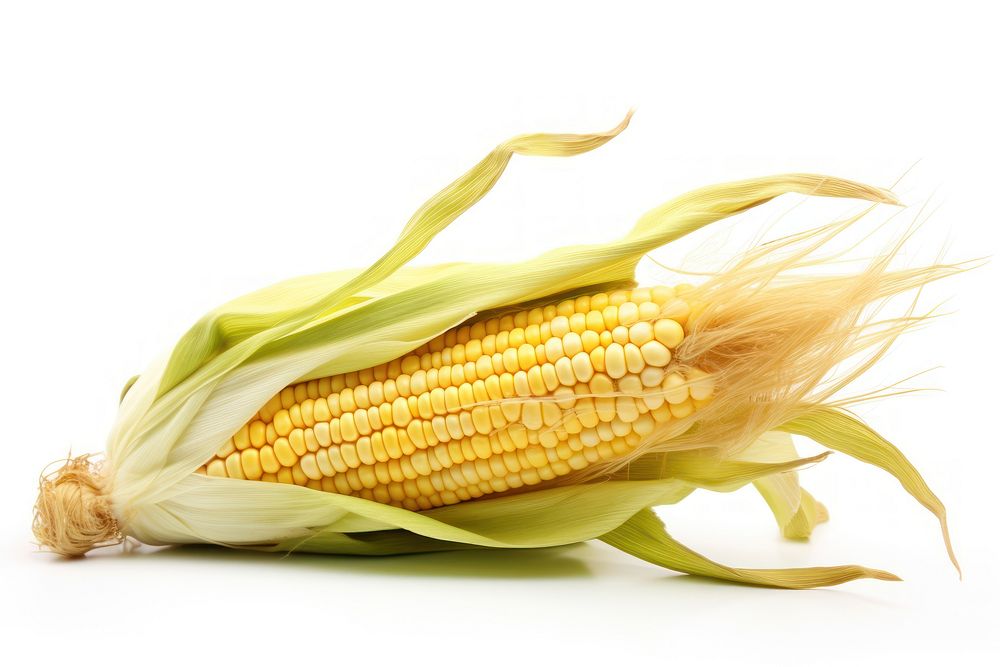Corncob plant food white background. AI generated Image by rawpixel.