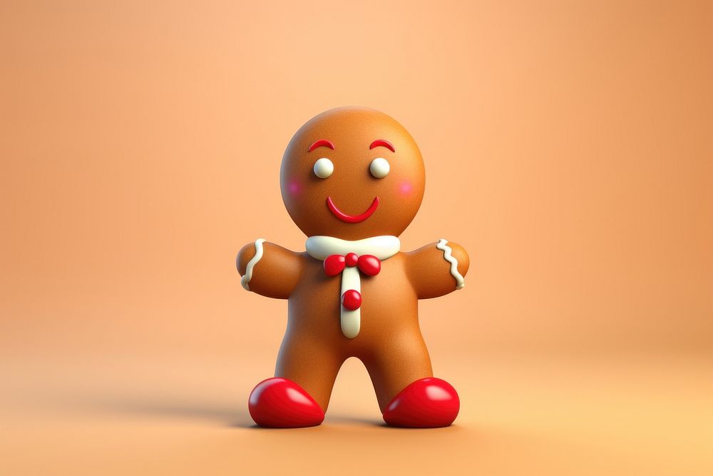 Christmas gingerbread man christmas cartoon cookie. AI generated Image by rawpixel.