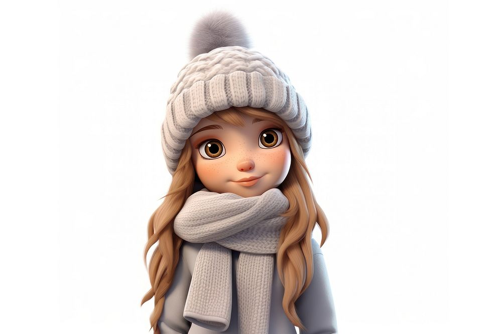 Scarf cartoon beanie winter. AI generated Image by rawpixel.