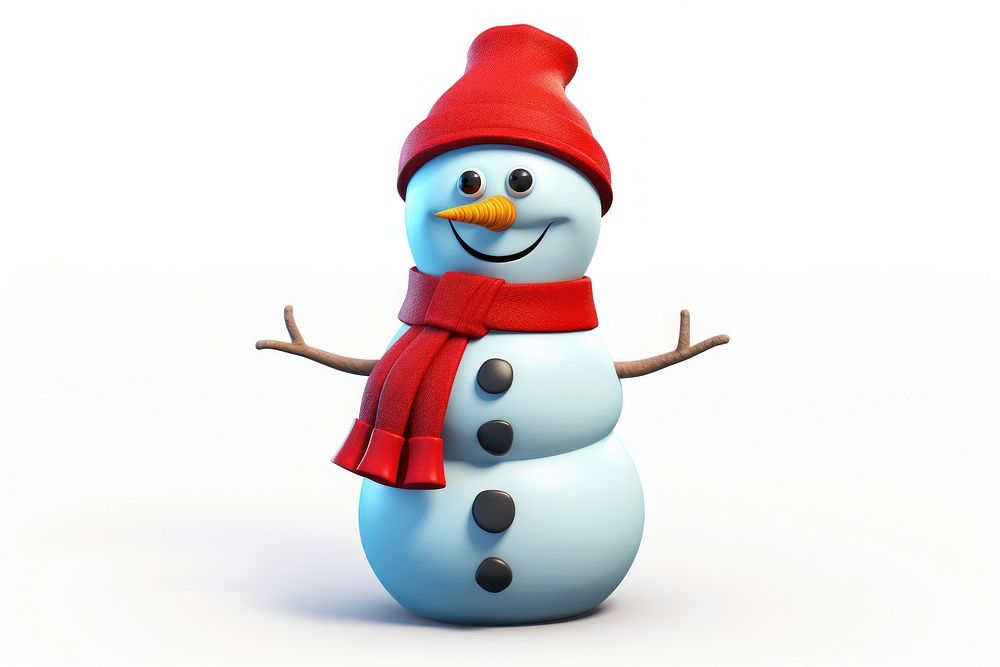 Snowman christmas cartoon winter. AI generated Image by rawpixel.