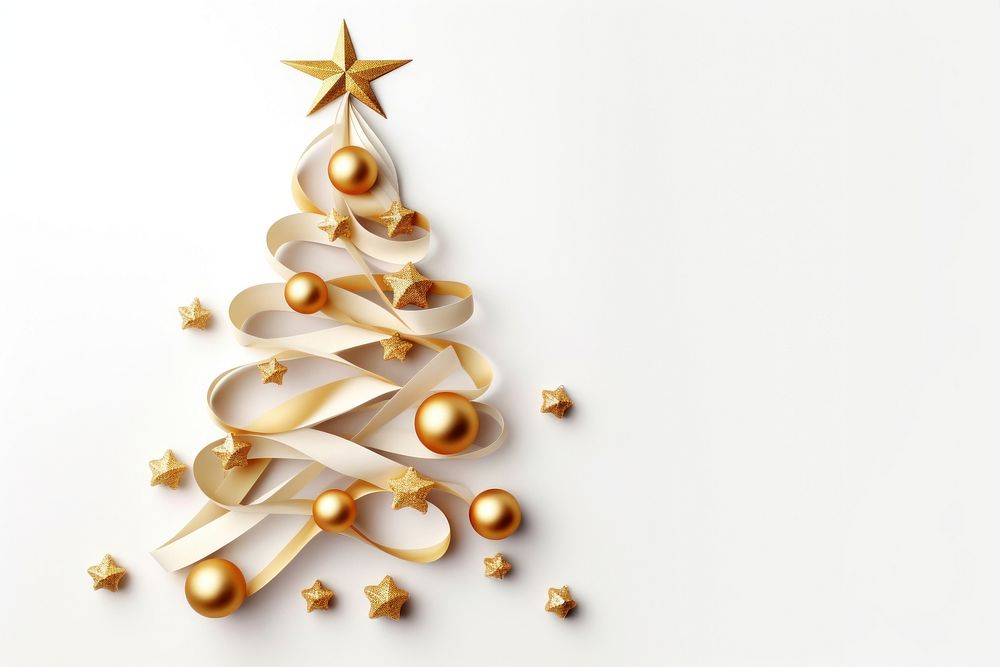 Gold decoration christmas ribbon. AI generated Image by rawpixel.