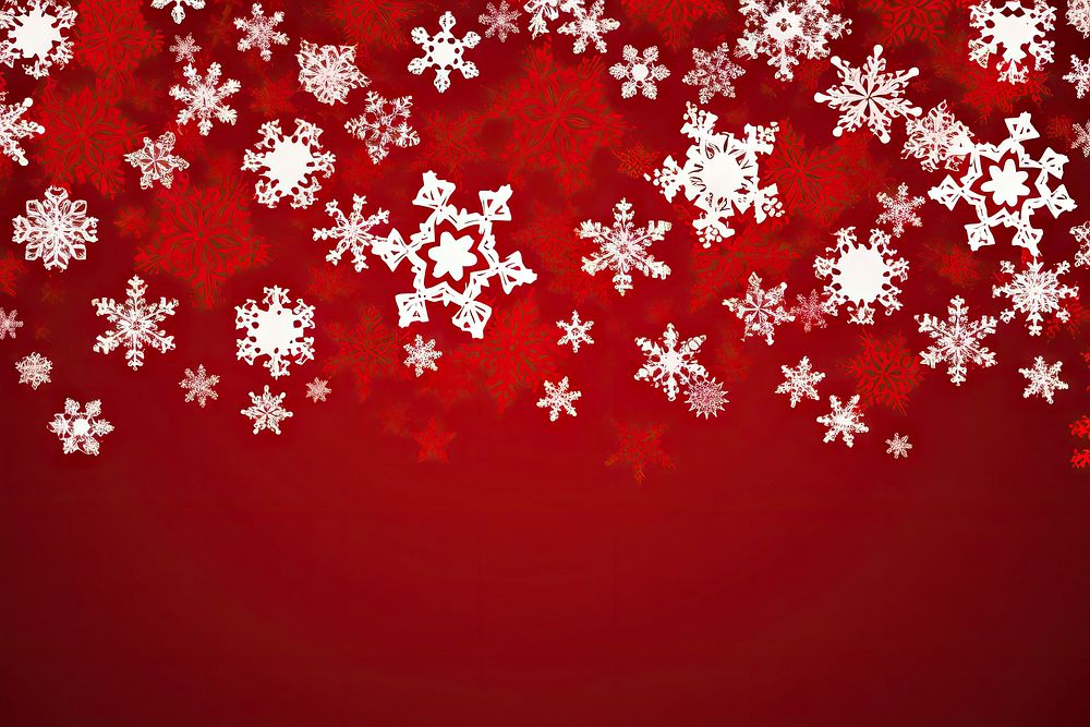 Snowflakes backgrounds pattern red. AI generated Image by rawpixel.