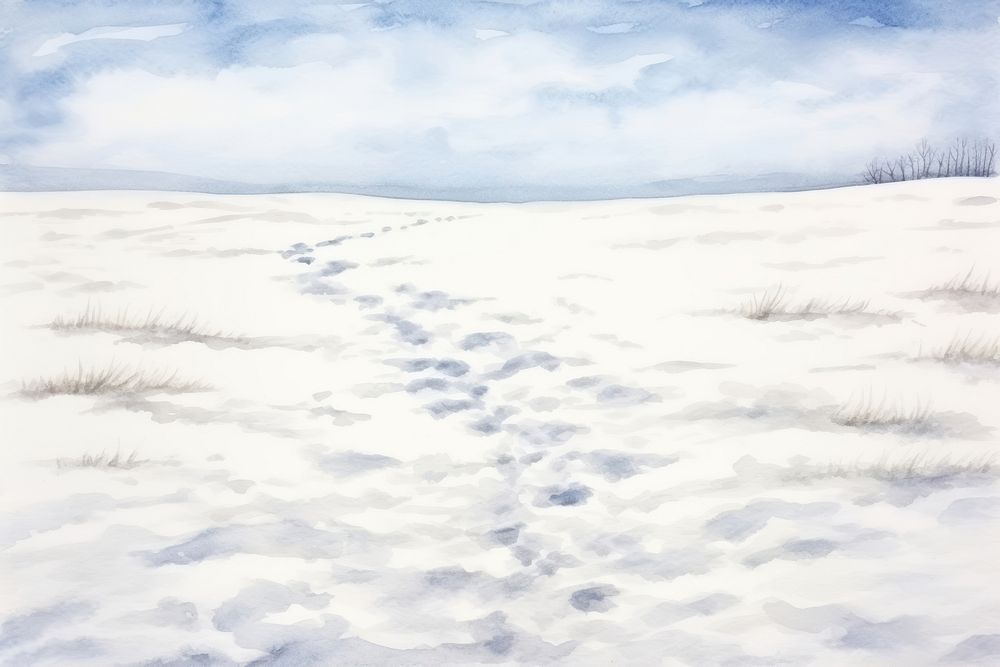 Snow outdoors nature field. AI generated Image by rawpixel.