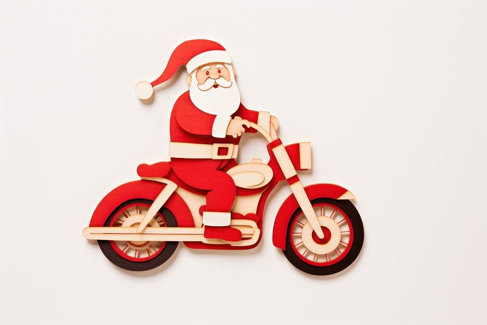 Santa Claus motorcycle tricycle vehicle. AI generated Image by rawpixel.