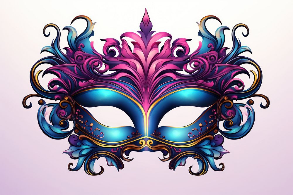 New Year masquerade mask carnival celebration creativity. AI generated Image by rawpixel.