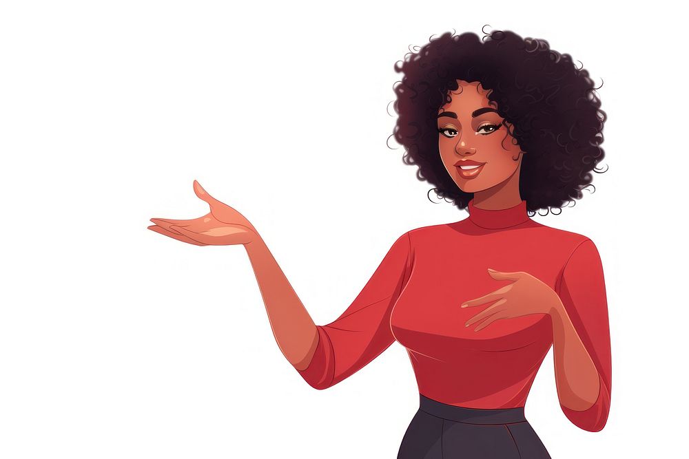 Cartoon adult woman hand. AI generated Image by rawpixel.