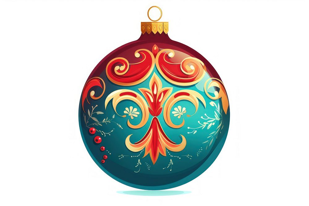 Christmas bauble christmas pattern illuminated. AI generated Image by rawpixel.
