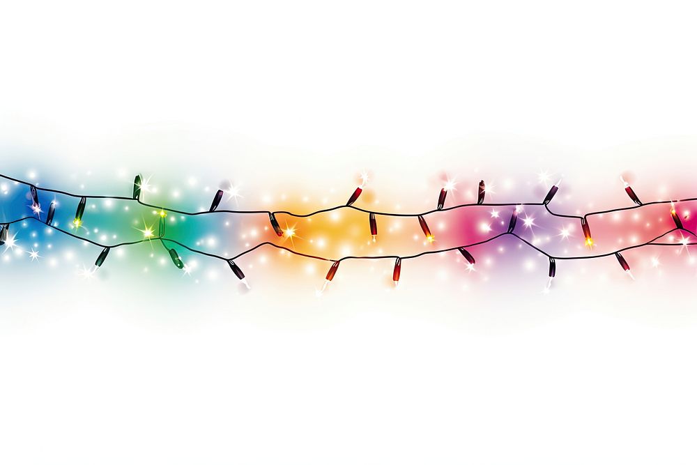 Christmas string lights christmas white background illuminated. AI generated Image by rawpixel.
