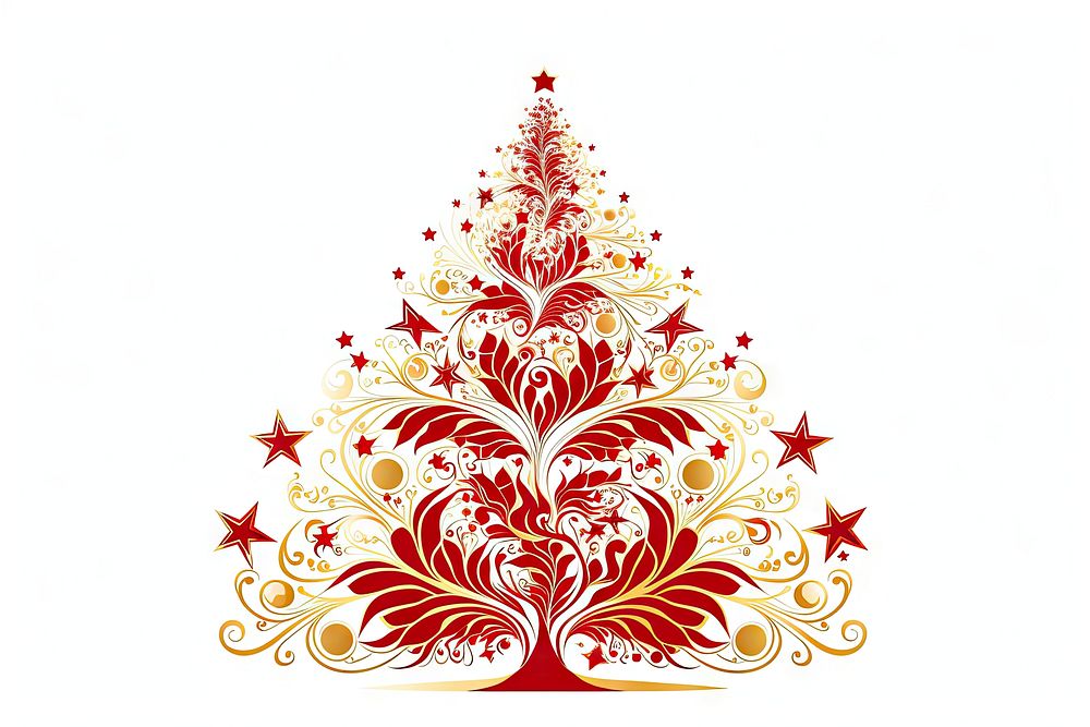 Festive Christmas tree christmas pattern christmas tree. AI generated Image by rawpixel.