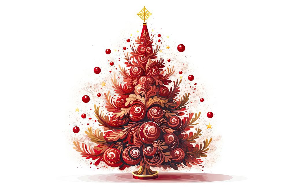 Festive Christmas tree christmas christmas tree illuminated. AI generated Image by rawpixel.
