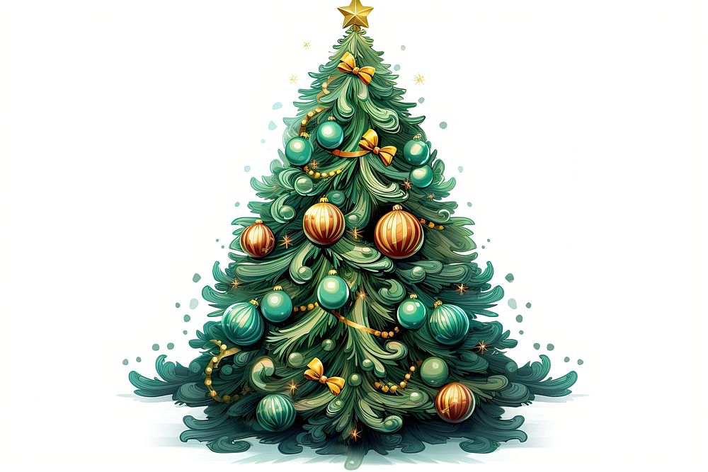Festive Christmas tree christmas plant christmas tree. AI generated Image by rawpixel.