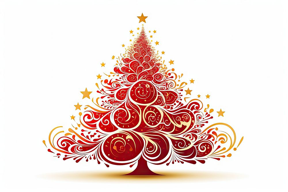 Festive Christmas tree christmas pattern christmas tree. AI generated Image by rawpixel.