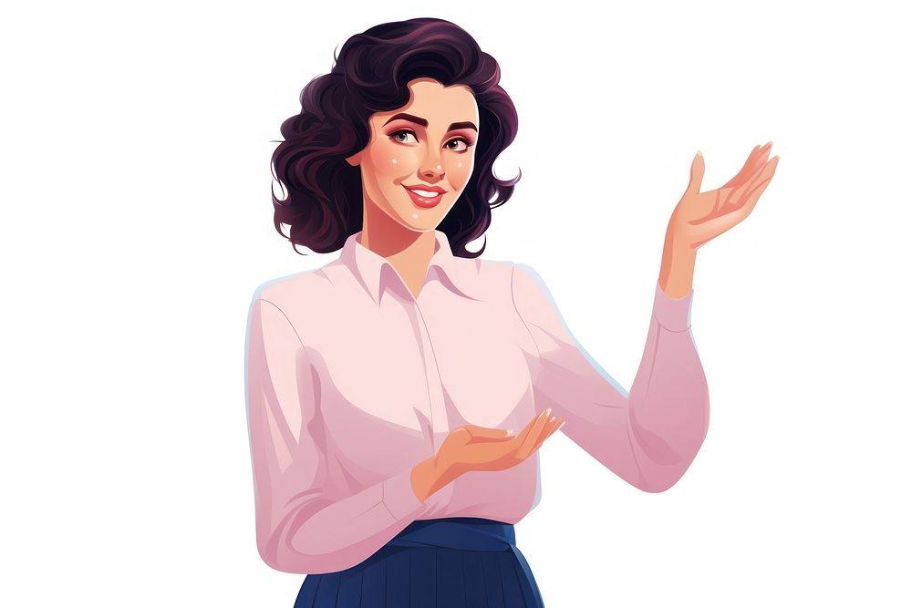 Cartoon adult woman hand. AI generated Image by rawpixel.