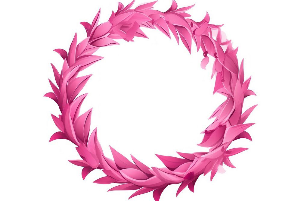 Wreath element white background celebration magenta. AI generated Image by rawpixel.