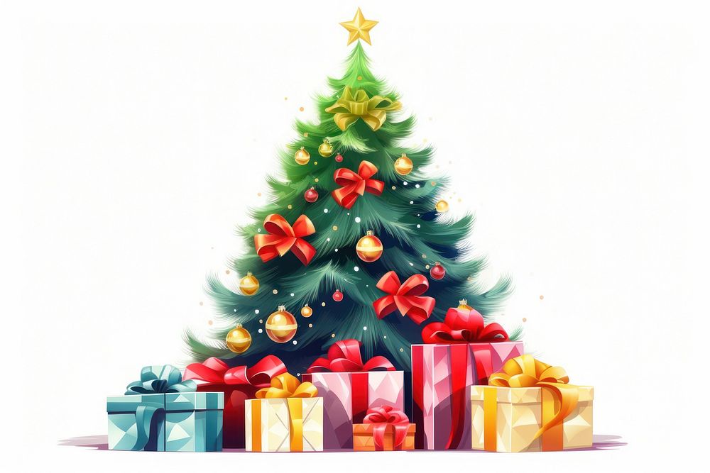 Christmas tree plant gift. AI generated Image by rawpixel.