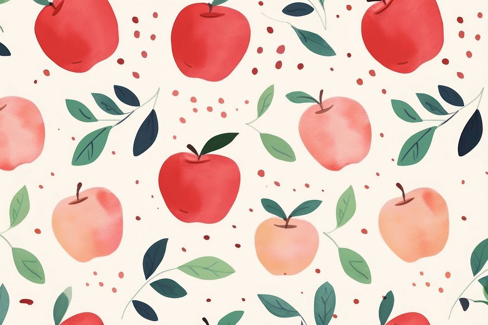 Apple pattern apple backgrounds. AI generated Image by rawpixel.