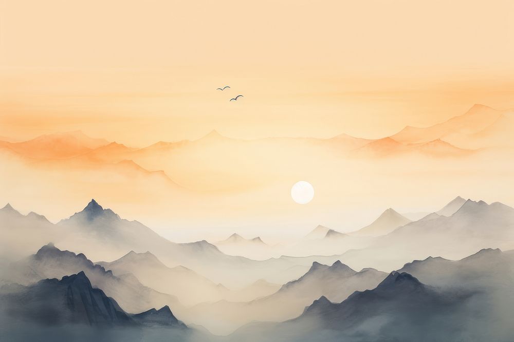 Landscape mountain sky backgrounds. AI generated Image by rawpixel.
