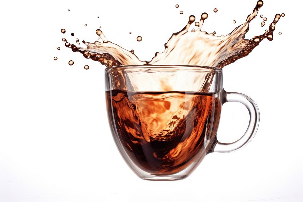 Water splah cup coffee drink. AI generated Image by rawpixel.
