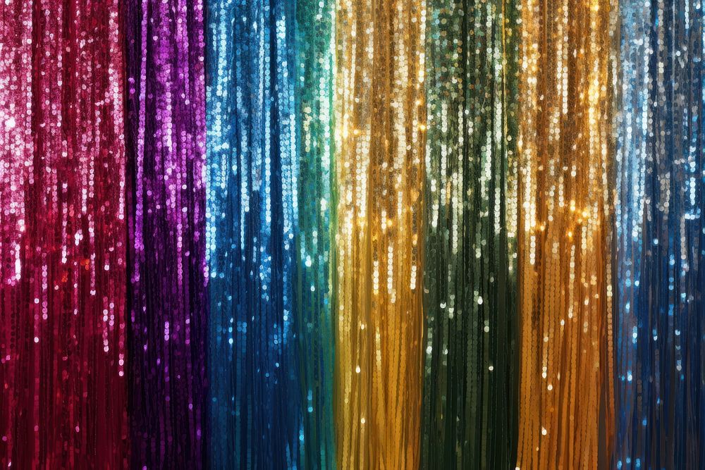 Glitter curtain illuminated backgrounds. AI generated Image by rawpixel.