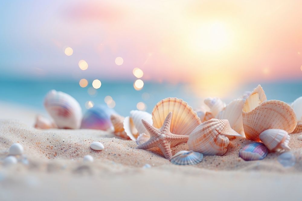 Seashell beach outdoors nature. AI generated Image by rawpixel.