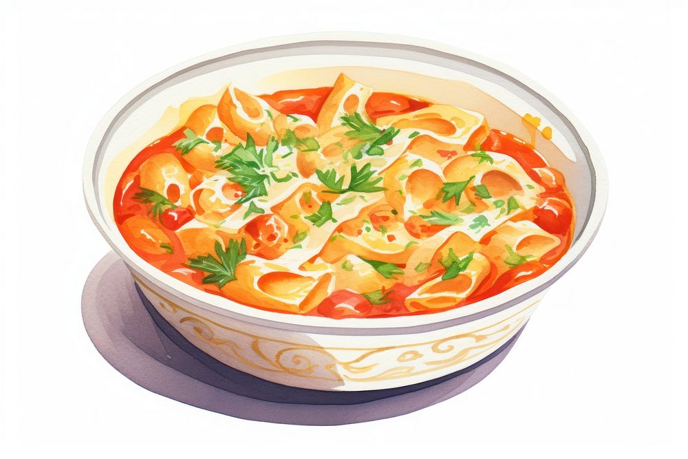 Macaroni soup pasta food meal. AI generated Image by rawpixel.