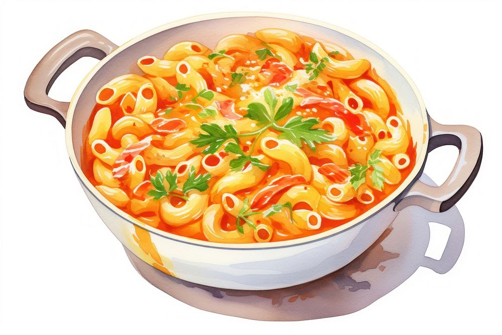 Macaroni soup pasta food meal. AI generated Image by rawpixel.