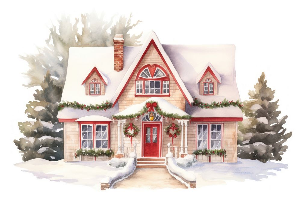 Christmas house christmas architecture building. AI generated Image by rawpixel.