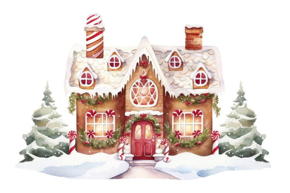 Christmas house christmas gingerbread confectionery. AI generated Image by rawpixel.