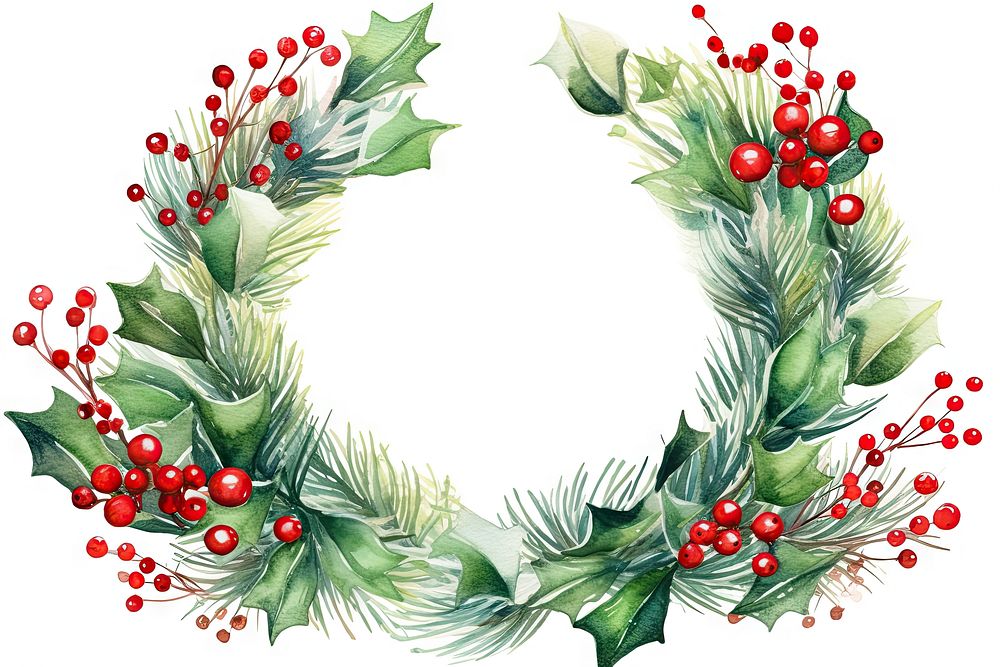 Christmas wreath christmas pattern celebration. AI generated Image by rawpixel.