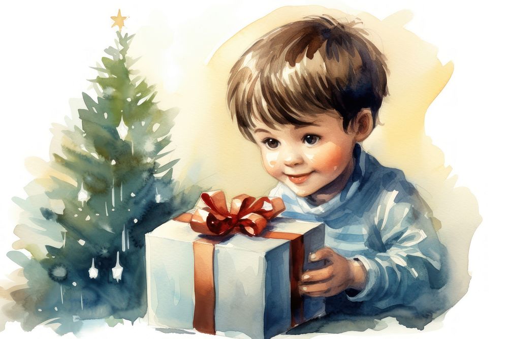 Christmas portrait cartoon cute. AI generated Image by rawpixel.