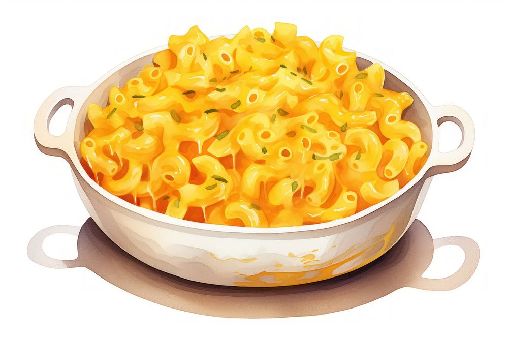 Macaroni pasta food white background. AI generated Image by rawpixel.