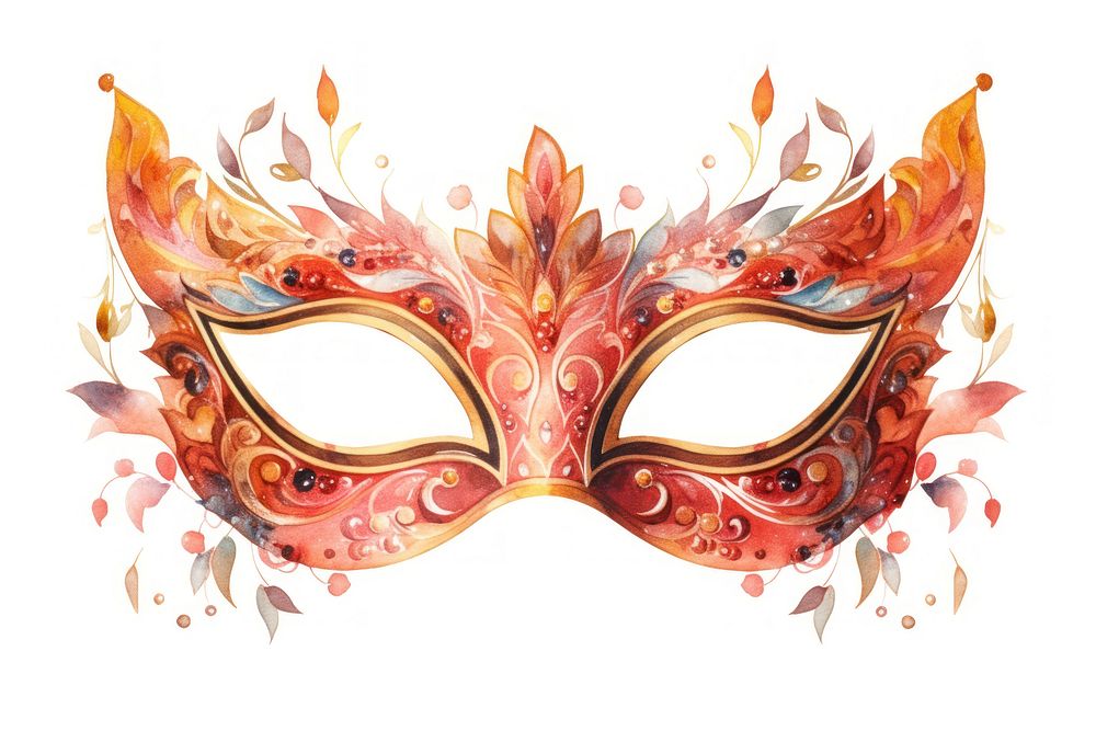 New Year masquerade mask carnival white background celebration. AI generated Image by rawpixel.