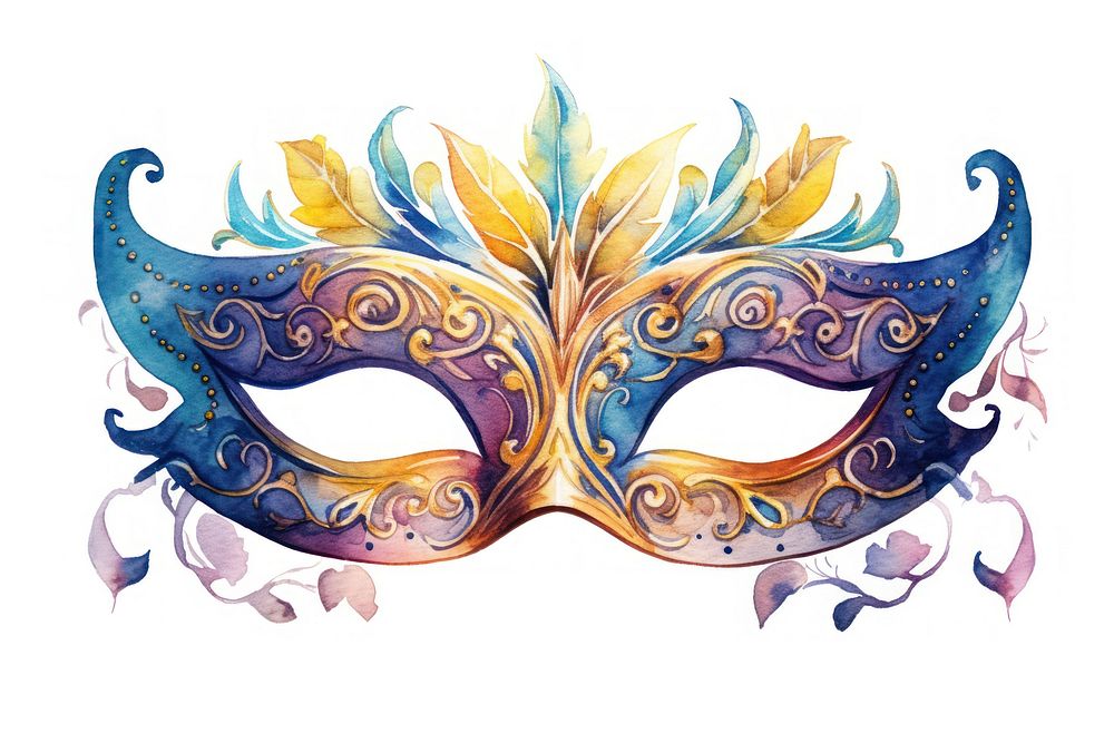New Year masquerade mask carnival white background celebration. AI generated Image by rawpixel.