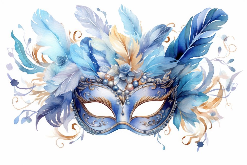 Carnival feather masque mask. AI generated Image by rawpixel.